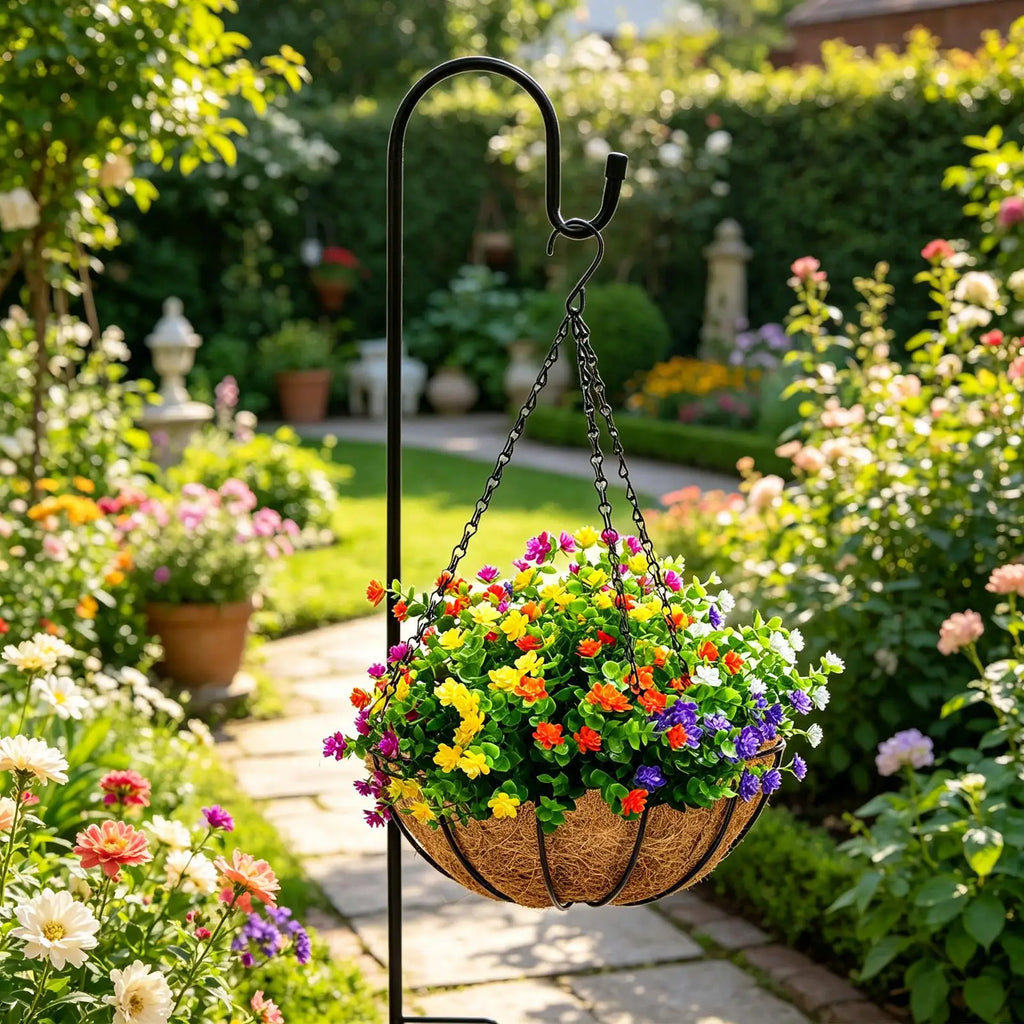 Bird Feeder Hook 120cm Heavy Duty Metal Hanger 2 Pieces Plant Hooks Outdoor For Garden Lawn Yard Outdoor Bird Feeders Lanterns Qme
