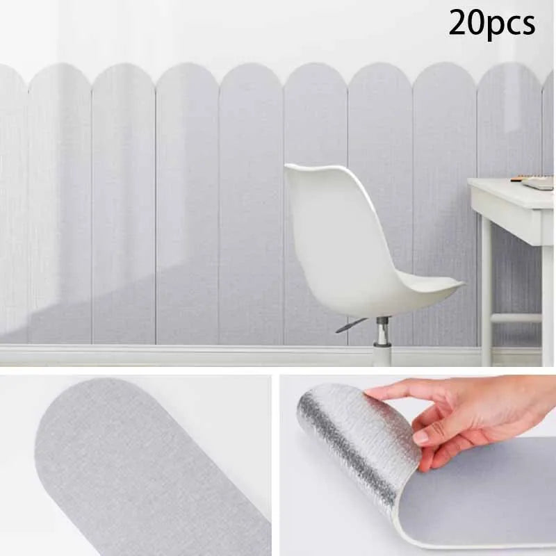 Foam Soft Wall Covering Peelable Panel Room Bedside Decoration Qme 60cmX15cm-20pcs huise