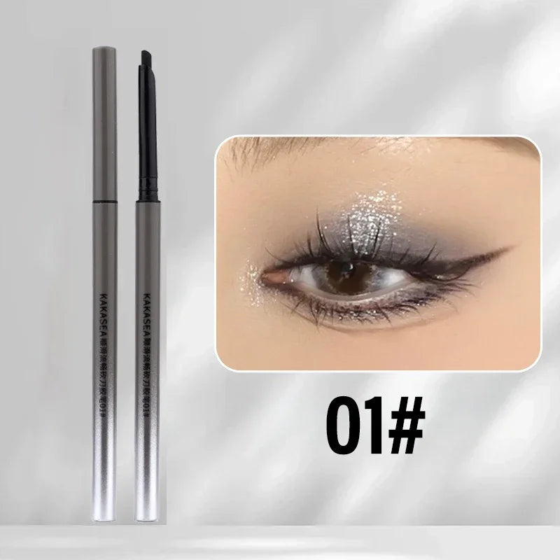 Smooth Gel Eyeliner Pencil Easy Application Natural Look Liner Waterproof & Non Smudging Formula 3 Colors Black Brown Wine Red Qme Black