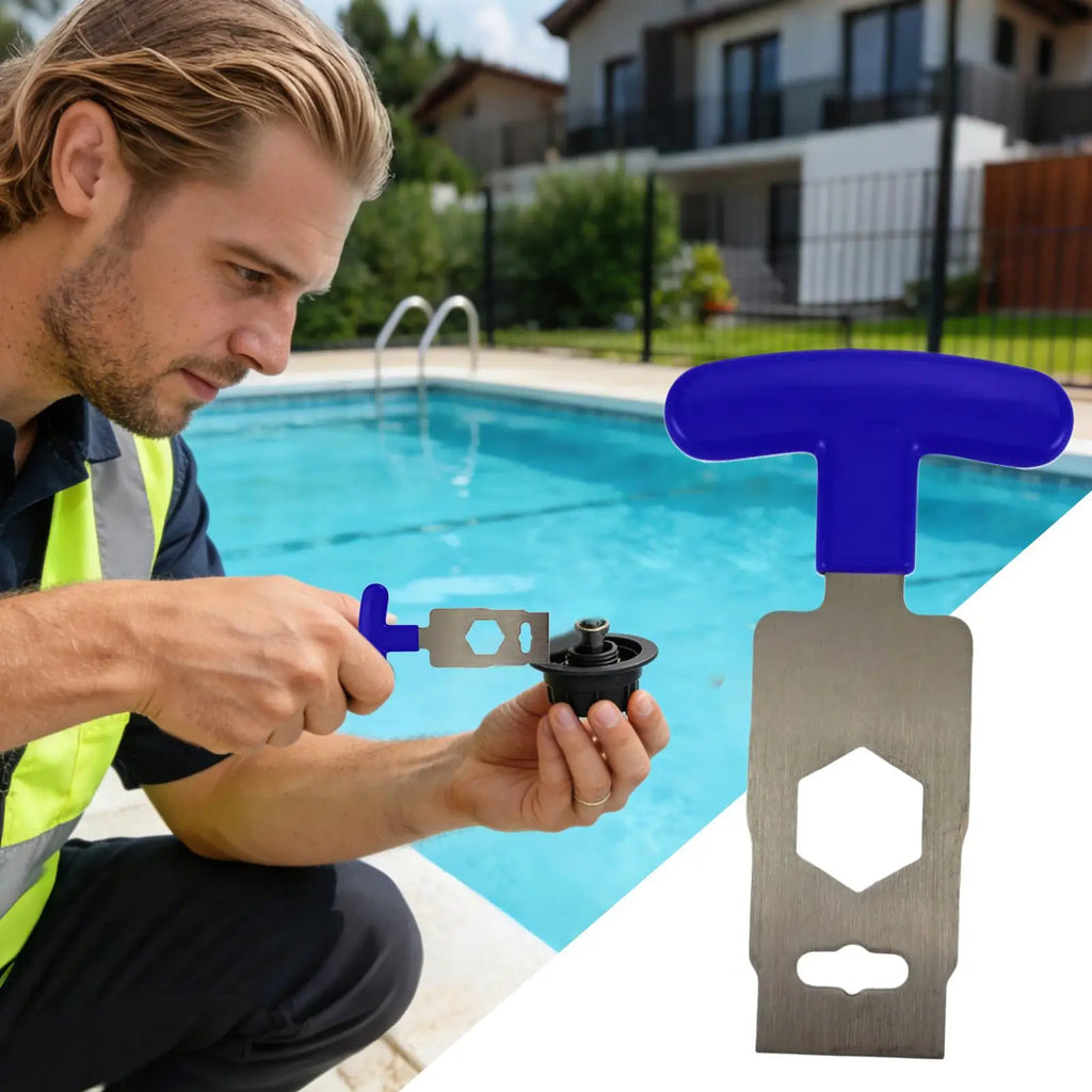 Pool Drain Plug Removal Tool Directional Grip Portable Wrench Clean Out Plug Wrench For Spa Swimming Backflow Disassembly Qme