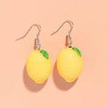 1 Pair Creative Funny 3D Fruit Studs Earring Fashion Cute Imitation Lemon Earrings For Girls Summer All-match Ear Jewelry Gift Qme Default Title