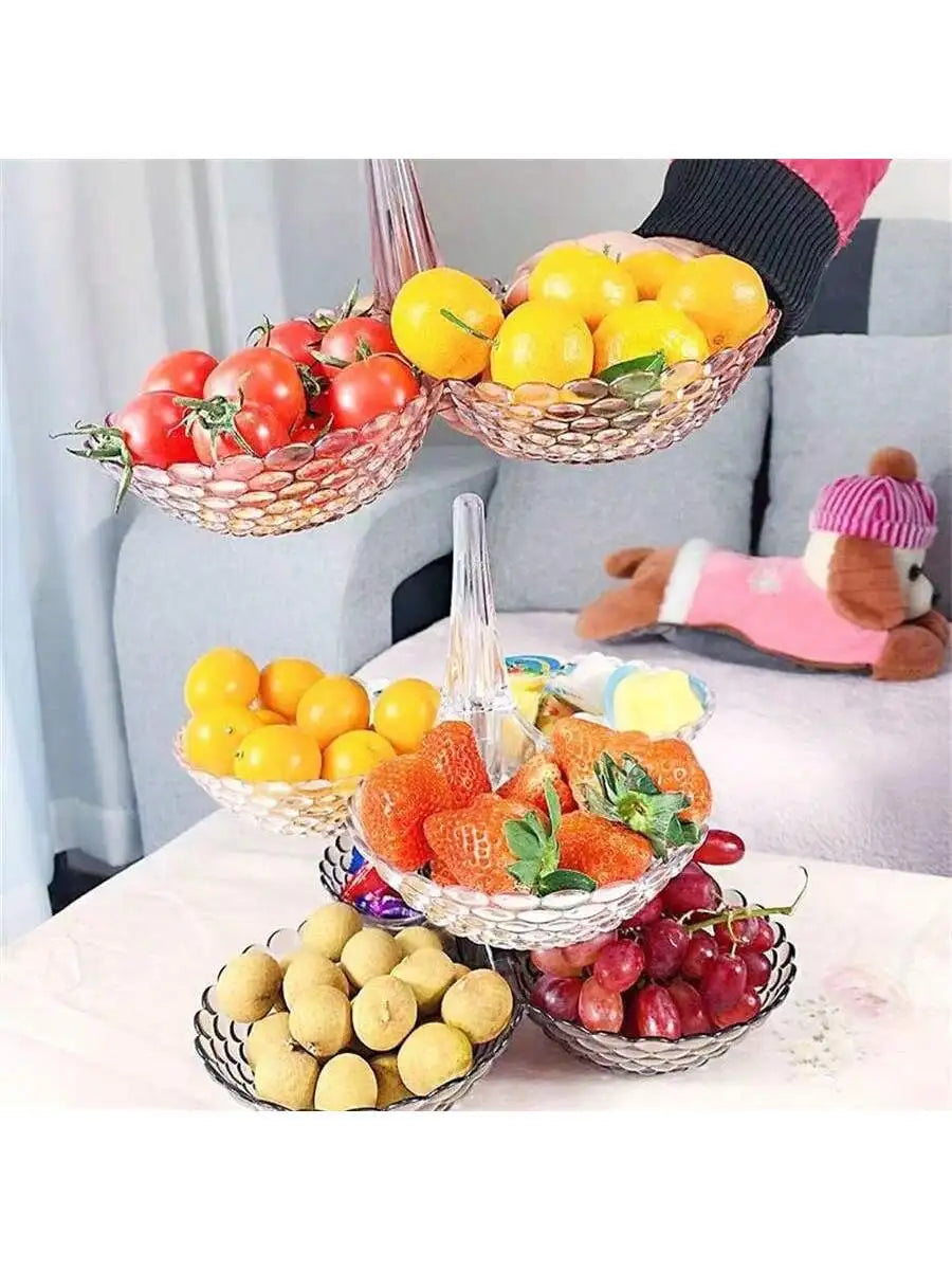Can Be Stacked Water Fruit Tray Snack Storage Dried Melon Seed Candy Qme