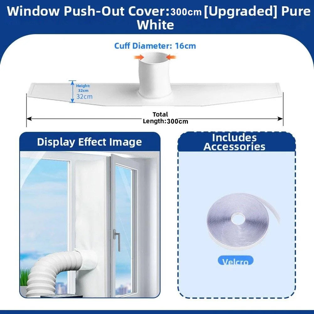3/4/5M Portable Air Conditioner Sealing Cloth Baffle Side Opening Window Sealing Cloth Sealing Plate Window Seal With Drawstring Qme 3M