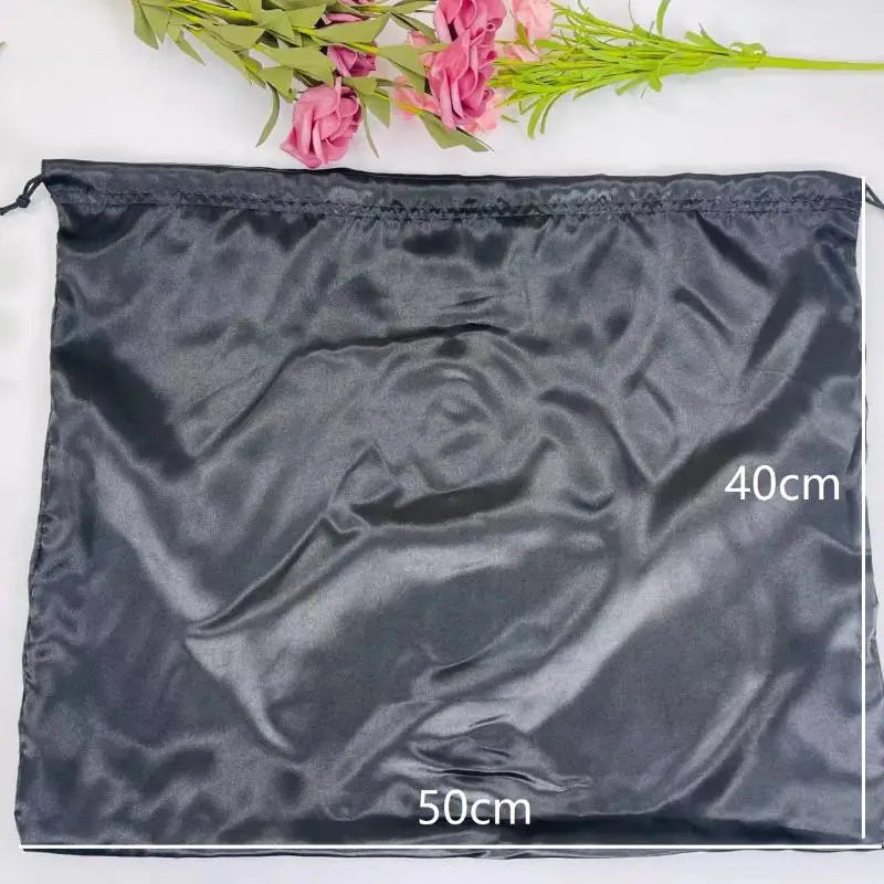 Dustproof Travel Drawstring Pouch Thick Dust Cover Storage Bags Qme L Black