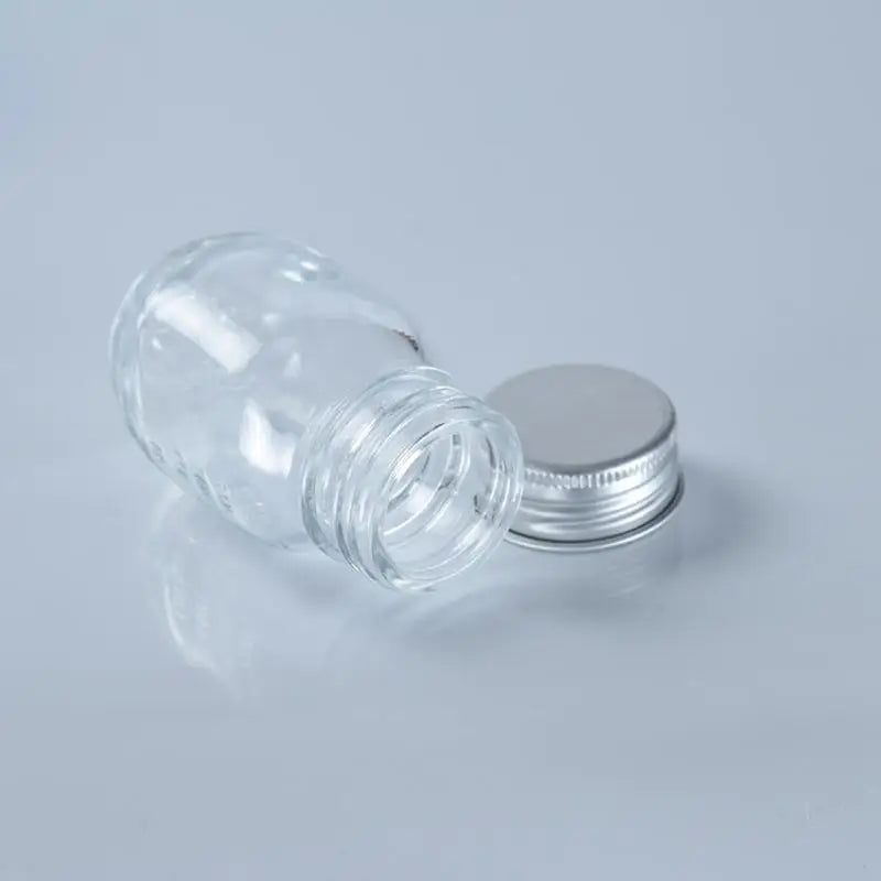 Small Glass Bottle Lid Medicine Leak-proof Powder Capsule Refillable Qme