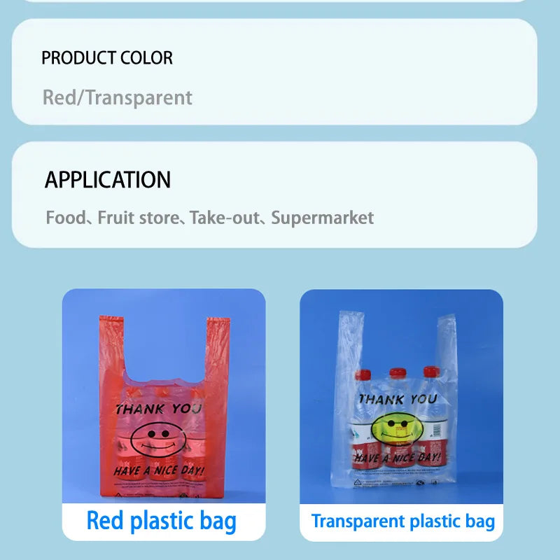 Plastic Bags with Handle Plastic Bags with Plastic Bags Clear Plastic Bags Transparent Plastic Bags Fresh-keeping Transparent Sh Qme