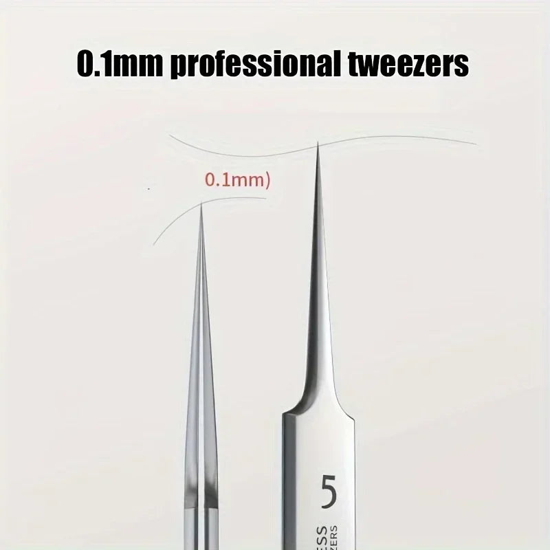 Professional Extra Fine No 5 Cellular Acne Blackhead Tweezers Facial Qme