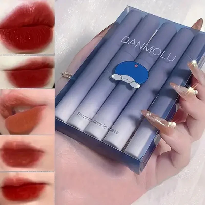 Lipstick 5 Colors Matte Long Lasting Waterproof Non-stick Cup Lip Qme
