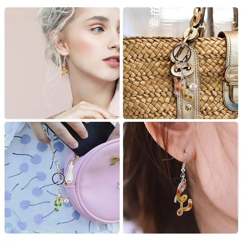 Alphabet Epoxy Resin Silicone Mold Letter Number Mould DIY Keychain Earring Pendant Epoxy Resin Jewelry Crafts Casting Mold Qme