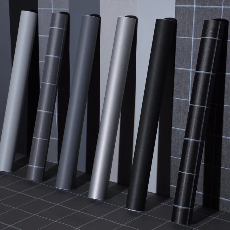 Dark Grey DIY Decorative Film PVC Self Adhesive Wallpaper Furniture Qme