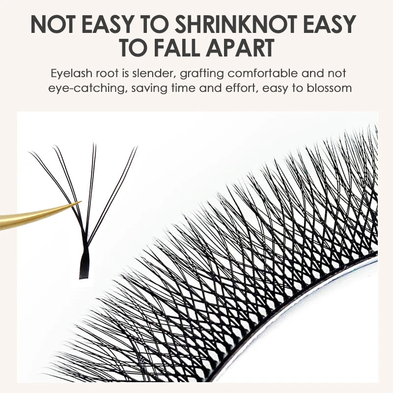 NATUHANA Double W-shape 3D 4D 5D Premade Fans Eyelash Extensions Qme