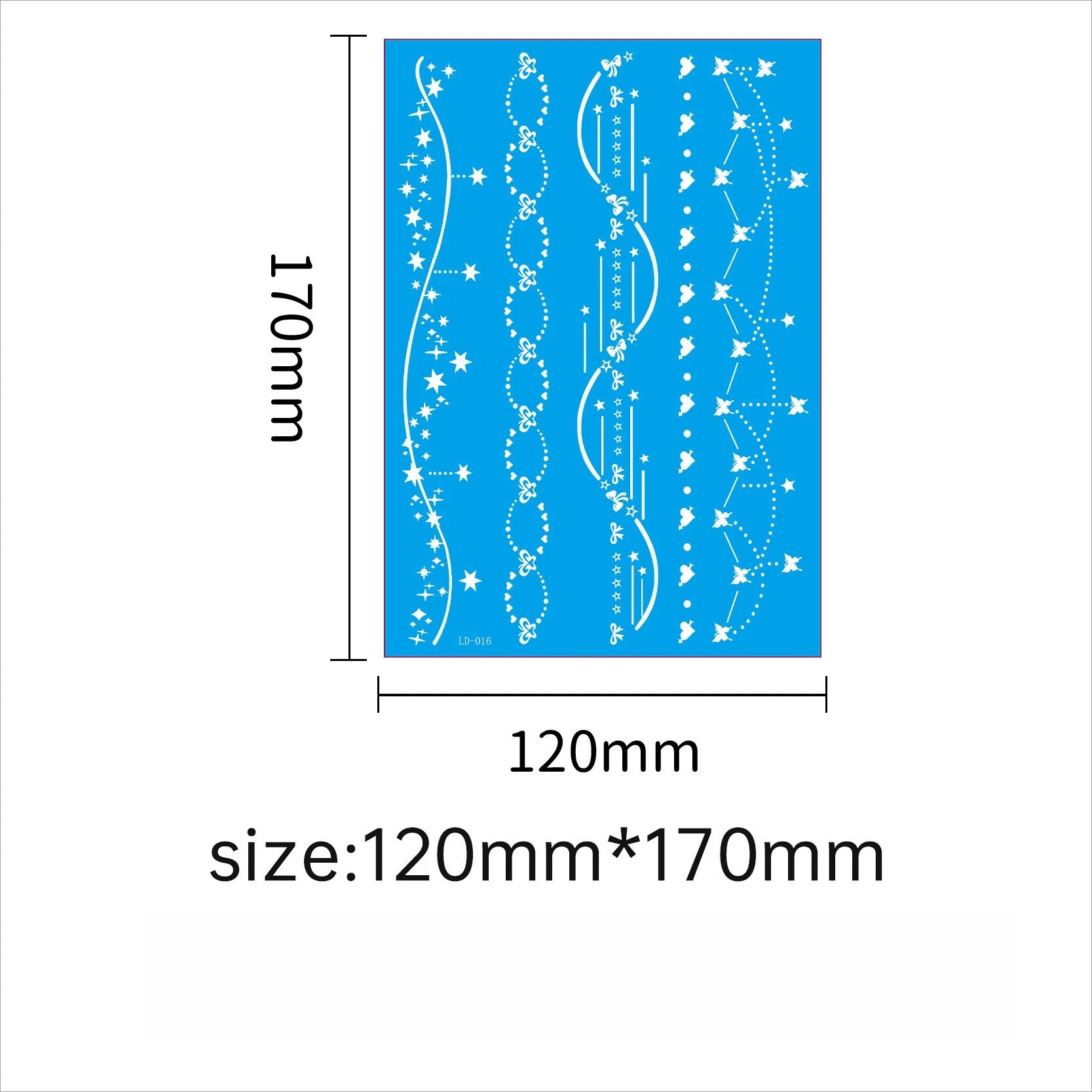 A 6/9pcs Blue Luminous Waterproof Temporary Tattoo Sticker Geometric Butterfly Flower Moon Women Men Arm Body Art Fake Tattoos Qme
