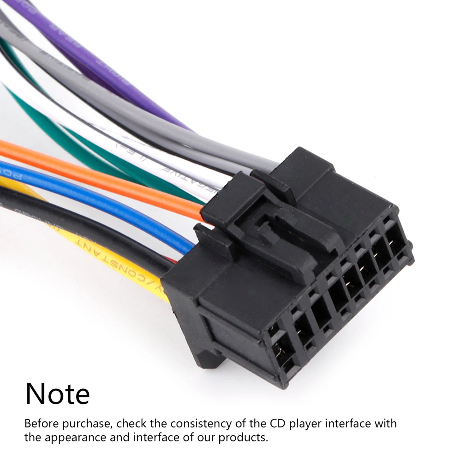Stereo Harness 16pin Stereo Harness Car Stereo Harness 16pin Port to Mini Iso 8pin Plug Wiring Cable Fits for 2003‑on Qme