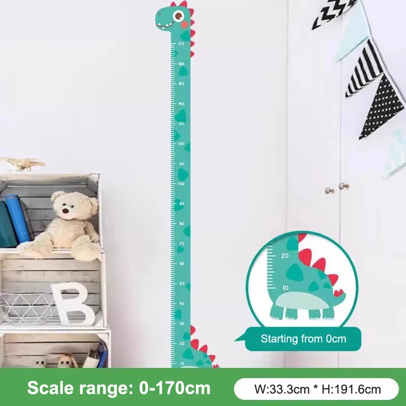 Wall Height Measuring Ruler Stickers Kids Room Kindergarten Decor Qme 170cm green