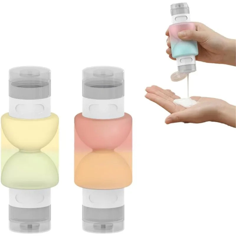 Premium Silicone Travel Dispenser Bottle Leak Proof Refillable Qme