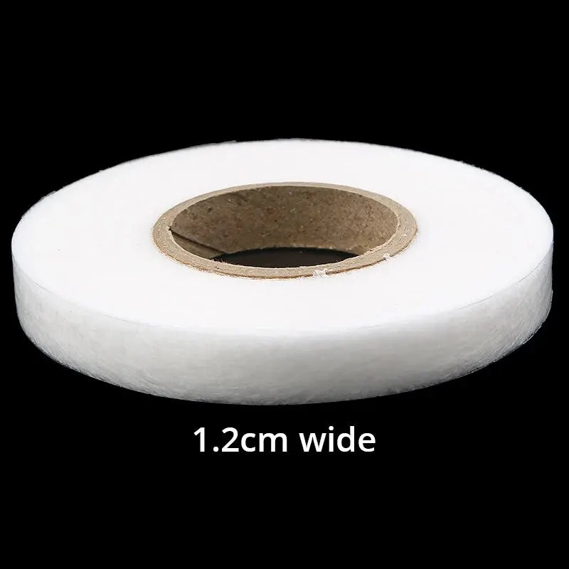 1Pc Hot Melt Double-Sided Tape For Pasting Double-Sided Non-Woven Fabric Lining and Fusible Lining in Clothing Sewing Supplies Qme 1.2cm