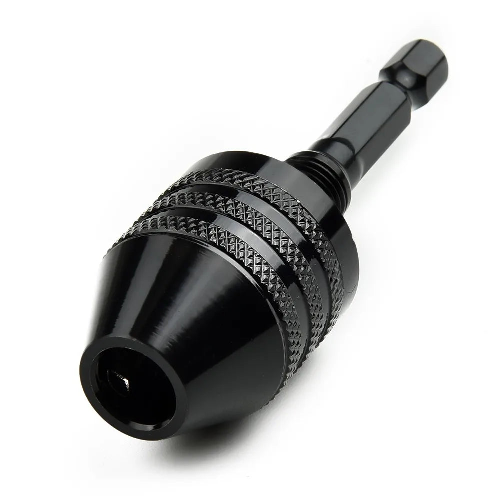 1/4" Keyless Drill Chuck Conversion 0.3-3.4mm 0.3-6.5mm 0.8-8mm Hex Shank Adapter Drill Bit Quick Change Driver Converter Qme 0.8-8mm