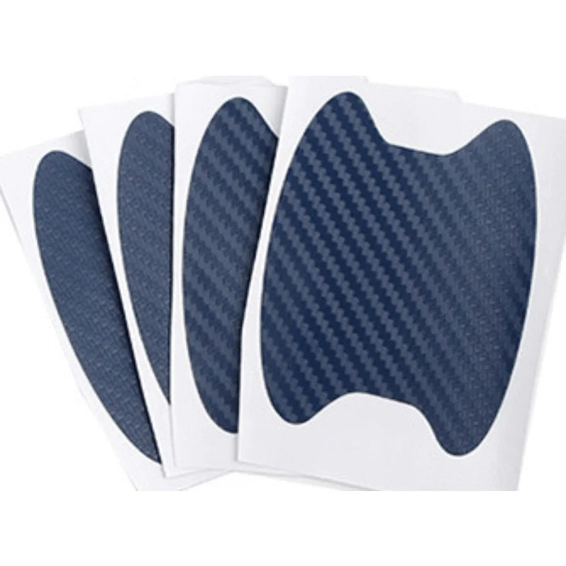 Car door sticker 4-piece set, scratch-proof cover, automatic door handle protective film, external accessories Qme 4pcs blue