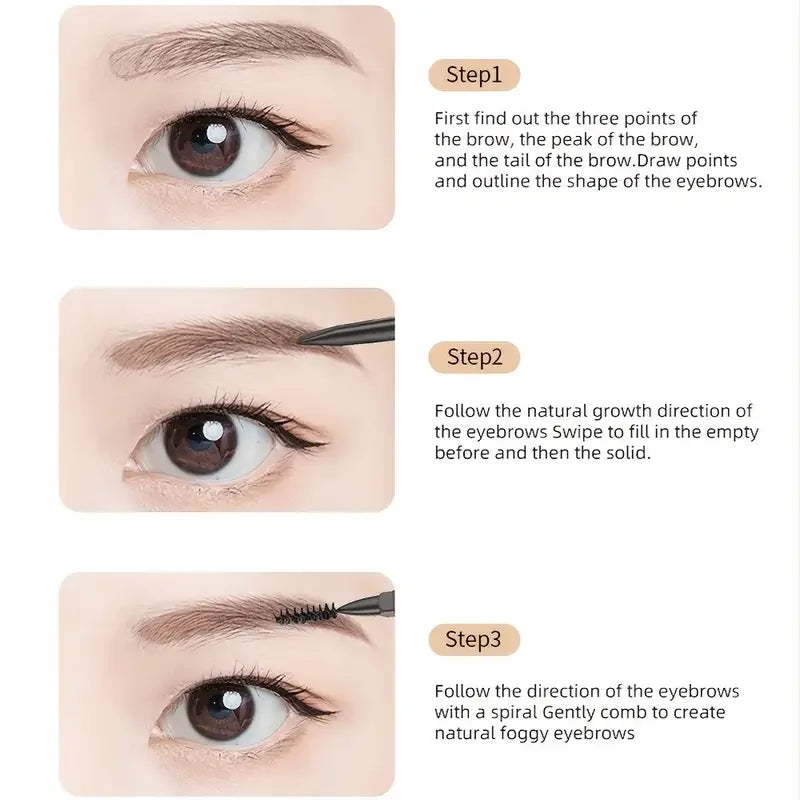 Waterproof Eyebrow Pencil, Eyebrow Pencil For Beginner, Extremely Fine Double-headed Eyebrow Pencil, Durable And Long Lasting Qme