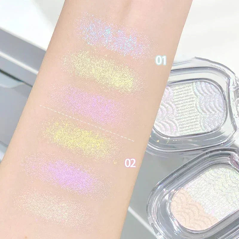 High Light Eyeshadow Makeup Palette Chameleon Gradient Color Gliter for Eyes Brighten Face Shimmer Eyeshadow Makeup Pigments Qme