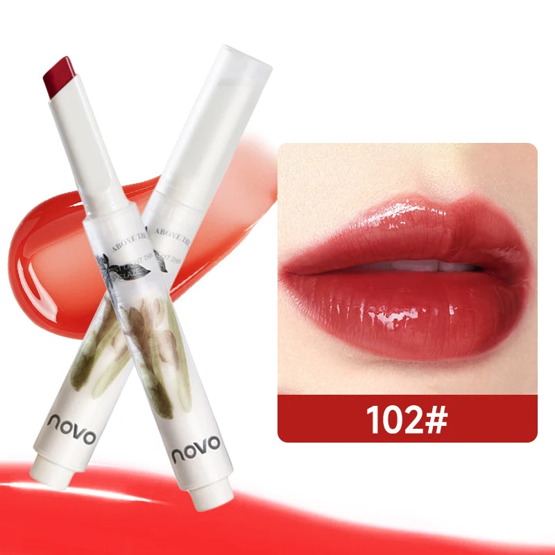 Hydrating Berry Shade Glossy Lipstick,Water Glow Lip Gloss,Long-Lasting,Non-Drying,Non-Sticky,Glycerin-Enriched,Vitamin E Qme 102
