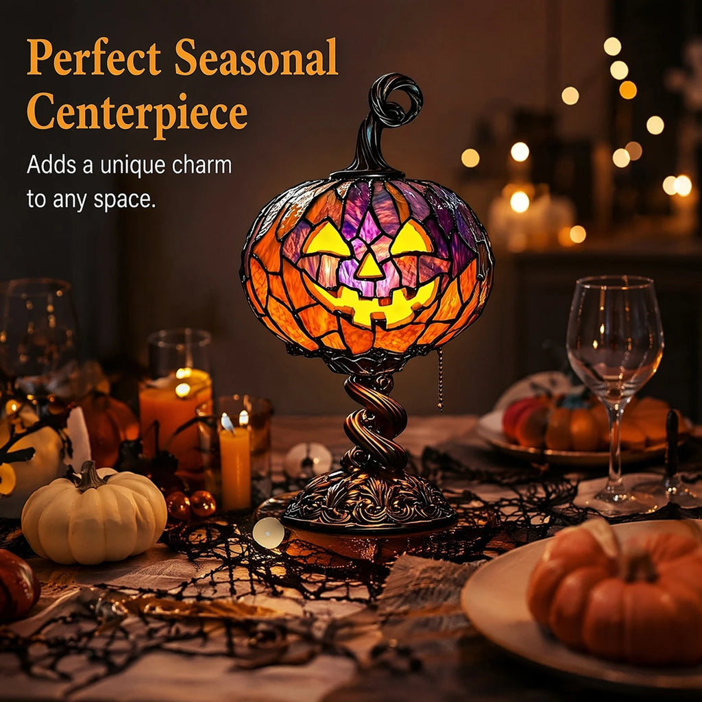 Gothic Witch Hat Pumpkin Resin Night Light Warm Enchanting Glow & Versatile Decorative Lamp for Halloween Home Decoration Qme