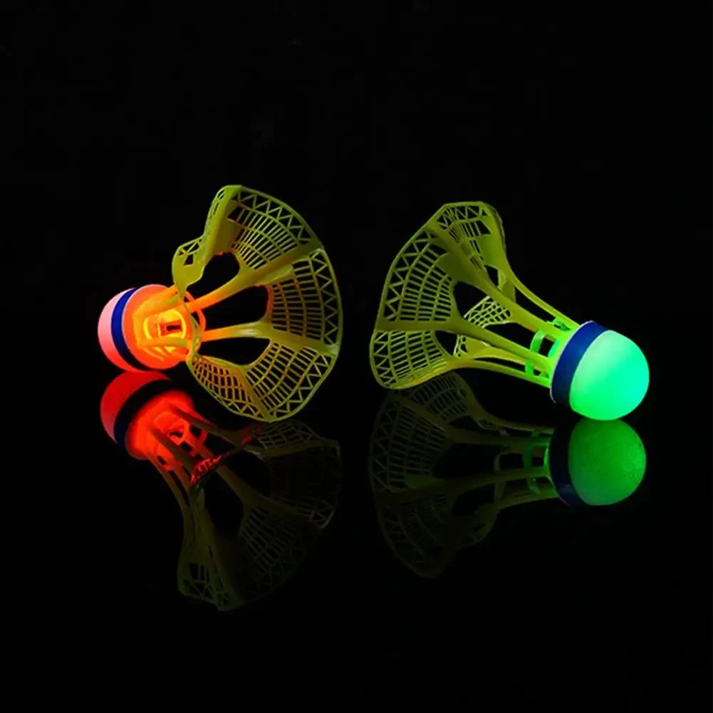 Glow-in-the-Dark LED Badminton Shuttlecocks (1/2/5 Packs): Windproof Design for Practice & Nighttime Play Qme