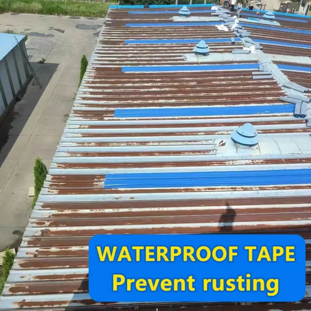 Butyl Patching Roof Waterproofing Tape for Roof Tile Crack Self-adhesive Aluminum Foil Waterproofing Waterproof Sealing Band Qme
