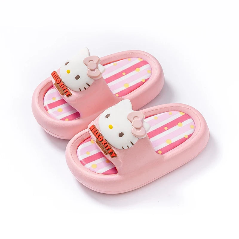 Hello Kitty Kuromi Cartoon Flip-Flops Cute, Non-Slip Flip-Flops for Students Melody Lightweight Flip-Flops for Home and Bat Qme