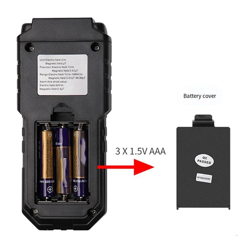 A02F-ET825 Electromagnetic Radiation Detector For Detecting Radiation Electric Appliance Radiation Survey Meter With Battery Qme