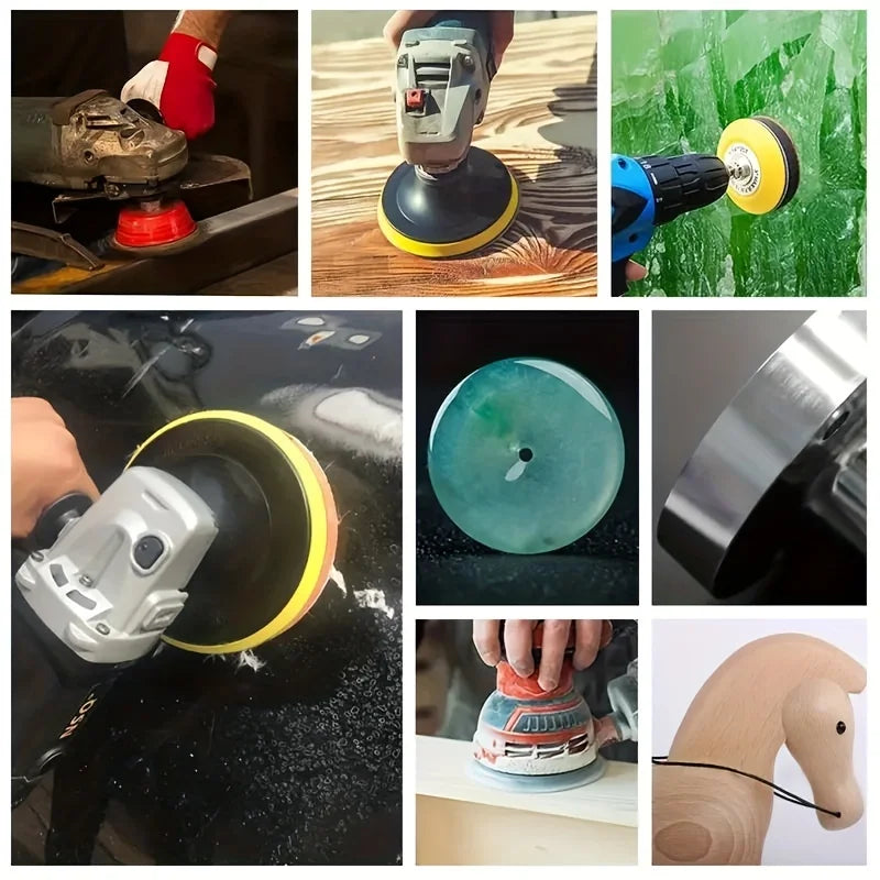 24pcs 125mm Wet/Dry Sanding Discs - Grit 800-5000 - Hook & Loop Flocking Orbital Sanding Pad Set For Electric Grinder Accessory Qme