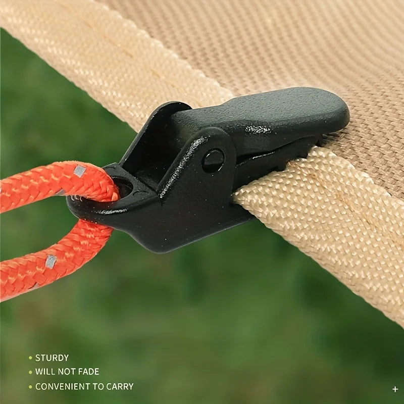 20 Durable PC Tent Clips - Windproof and Fade-proof, Easy to Carry Design, Suitable for Safe Outdoor Camping, Camping Accessorie Qme