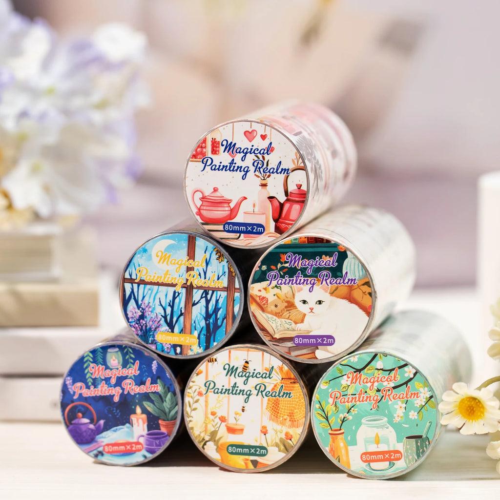 1 Roll Large Size Dream Cartoon Theme Washi Tape for Scrapbooking DIY Collage Phone Case Notebook Decoration Qme