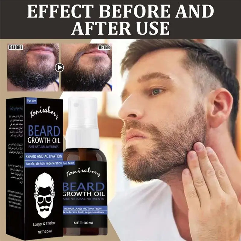 Beard Growth Oil Beard Wax Balm Hair Loss Products Leave-In Conditioner for Groomed Chest Hair Moustache Oil Beard Care Product Qme Default Title