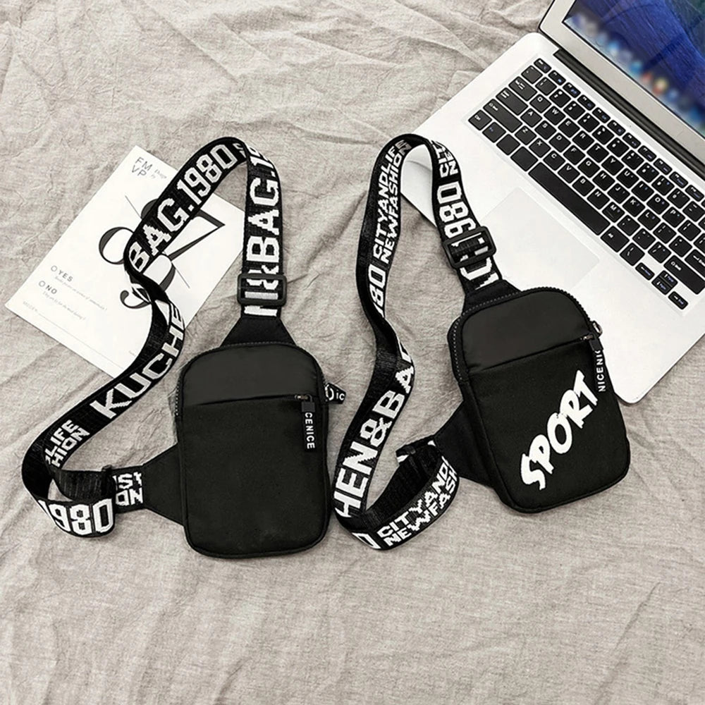 Man's Messenger Bag Men's Shoulder Bag INS Trend Small Backpack Mobile Phone Square Bag Crossbody Bags Organizer Bag Qme