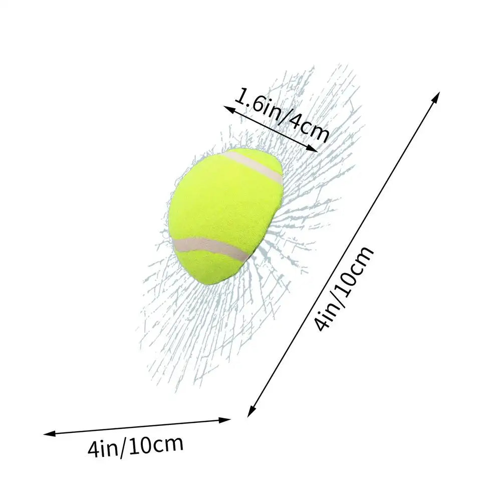 3D Prank Tricky Broken Glass Sticker 3D Tennis Ball Hit Window Sticker Funny Adhesive Decal Waterproof Auto Windshield Qme Green