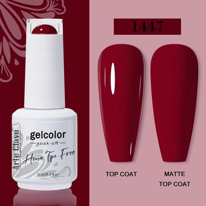 Arte Clavo HEMA TPO Soak Off UV LED Nail Gel Polish 108 Colors