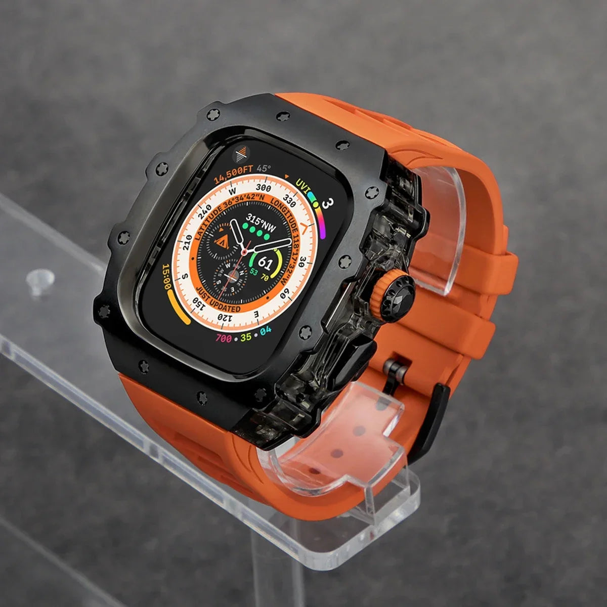 Luxury Modification Apple Watch Ultra 2 Stainless Steel Case IWatch 9