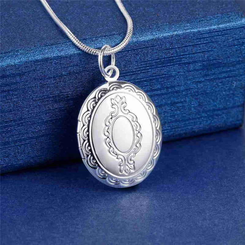 925 Sterling Silver Exquisite Heart Pendant Necklace Women's Fashion Wedding Engagement Jewelry Qme black 75cm
