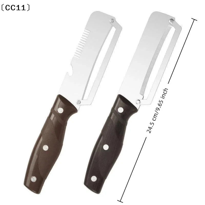 Stainless Steel Multifunctional Fruit Vegetable Peeler Blade Non Slip Qme