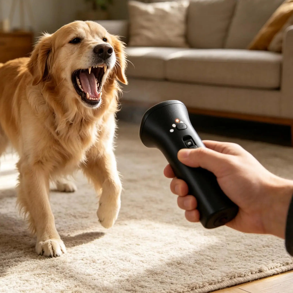 Trainer Ultrasonic Dogs Puppy Training LED Flashlight Dog Bark Qme