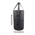 2pcs Strawberry Grow Bags 11 Planting Holes 3 Gallon Large Capacity Tomato Grow Bags for Garden Yard Balcony Outdoor Plants Qme Black