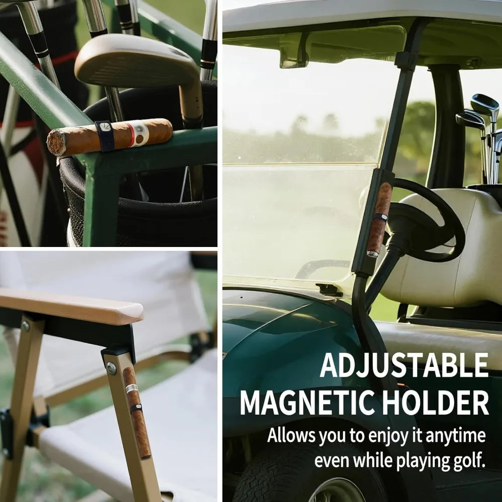 New Magnetic Cigar Holder Case Portable Adjustable Universal Anti-Slip Cigar Clip Mount for Travel Camping Outdoor Activities Qme