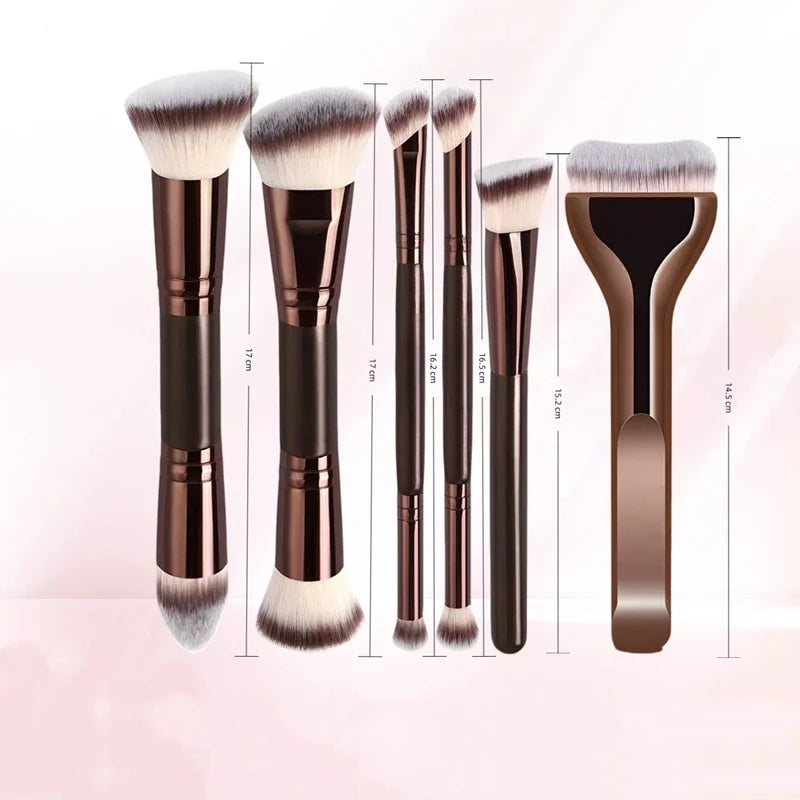  Professional Makeup Brush 5/6pcs Set Portable Travel Makeup Brushes Dual-Ended Multifunctional Makeup Tools Set Qme