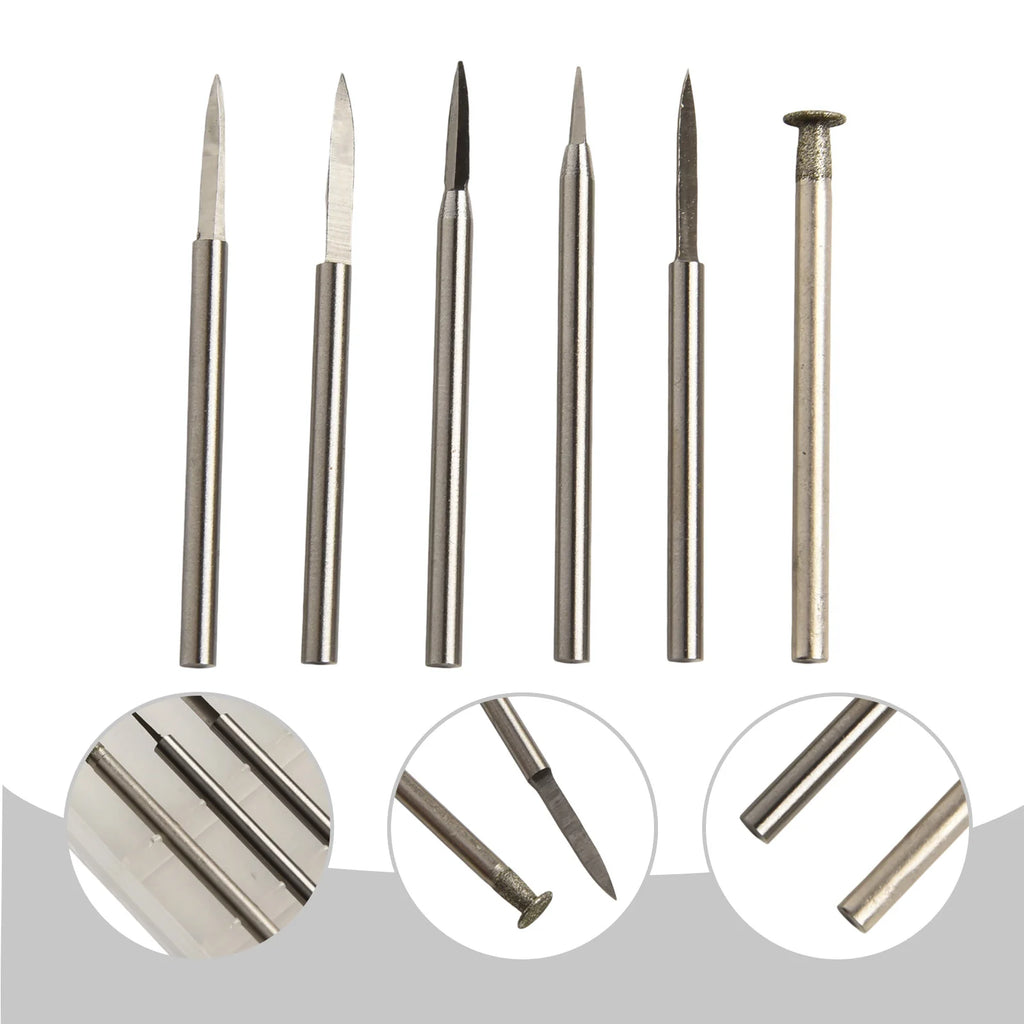6Pc/set Wood Carving Drill Bits For Rotary Tool Engraving Crafts Grinding Tool 3mm Sculpting Tool Wood Carving Drill Bit Qme