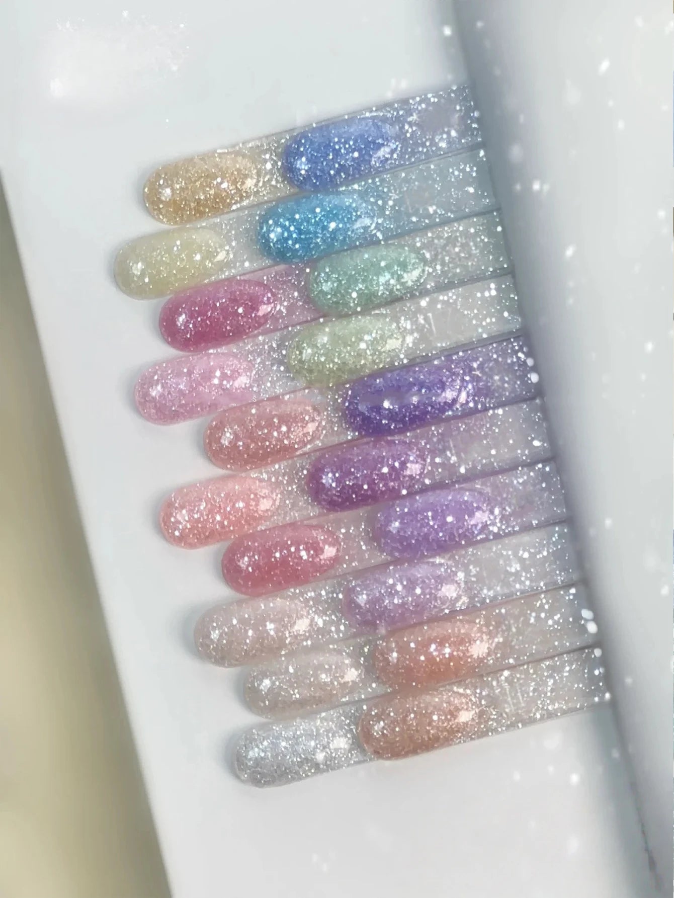Colored Opal Snow Melting Gel Nail Polish UV DIY Art Charm Suitable Qme