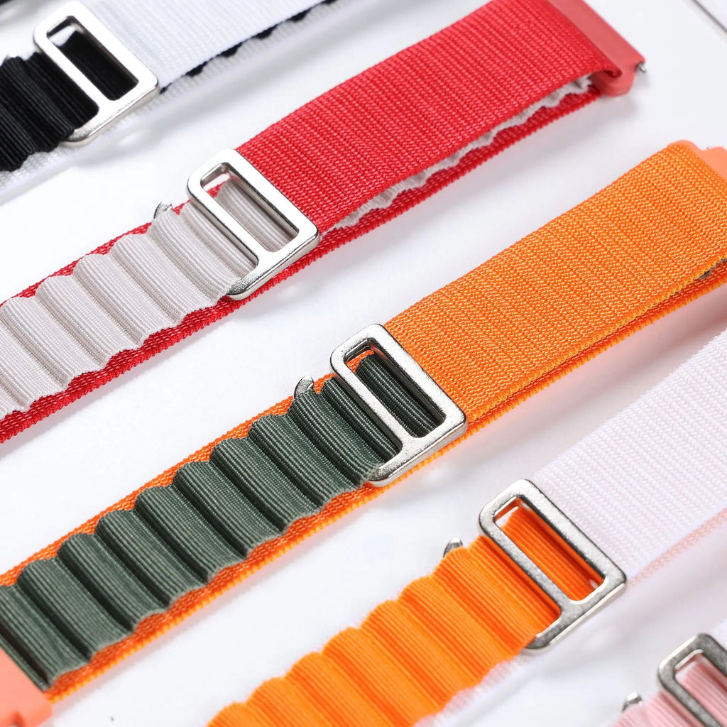 Suitable for Quartz Samsung Watch 4/5/6 20mm 22mm Nylon Quick Release Outdoor Strap Huawei GT3 High Mountain Loop Watch Bands Qme