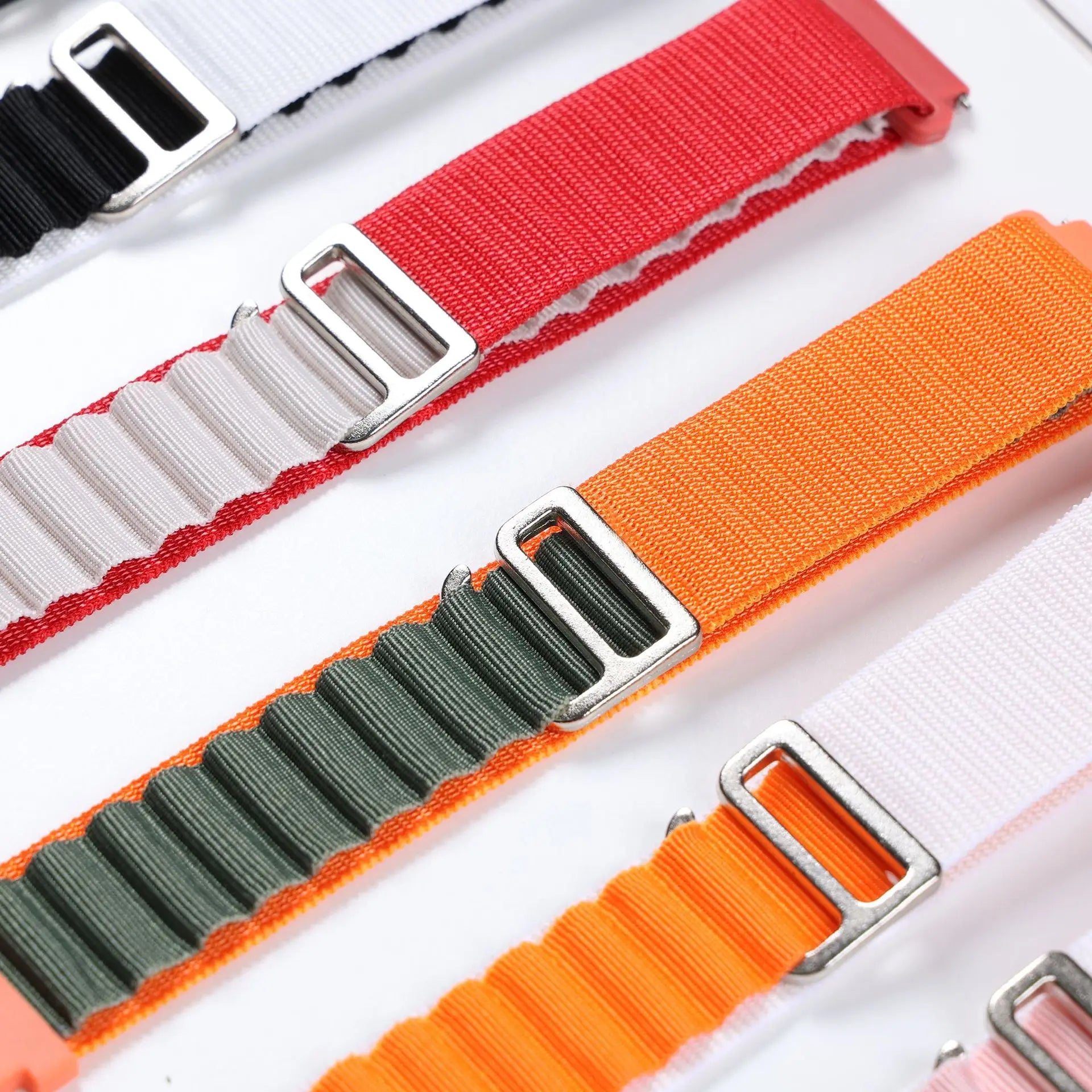 Suitable for Quartz Samsung Watch 4/5/6 20mm 22mm Nylon Quick Release Outdoor Strap Huawei GT3 High Mountain Loop Watch Bands Qme