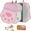 1. Pet Hair Removal Gloves for Dogs and Cats, Reusable Cute Cat Hair Removal Gloves for Clothing, Sofas, Carpets, and Car Seats Qme Pink