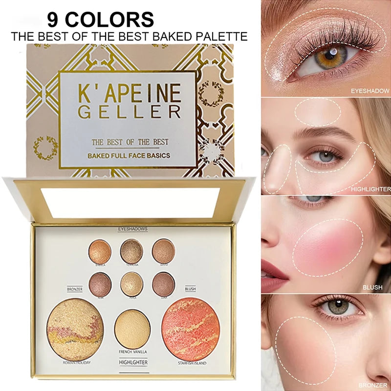 All-in-one Makeup Palette Eye Shadow Contouring Blush Highlighter Qme